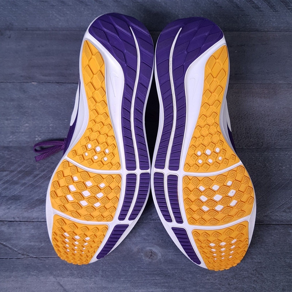 NIKE Air Zoom Pegasus 39 LSU Tigers Running Shoes Mens 9.5 Purple White - Picture 5 of 6